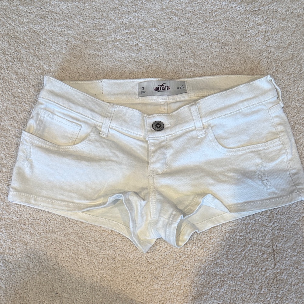 Hollister Women's Bright White Jean Shorts